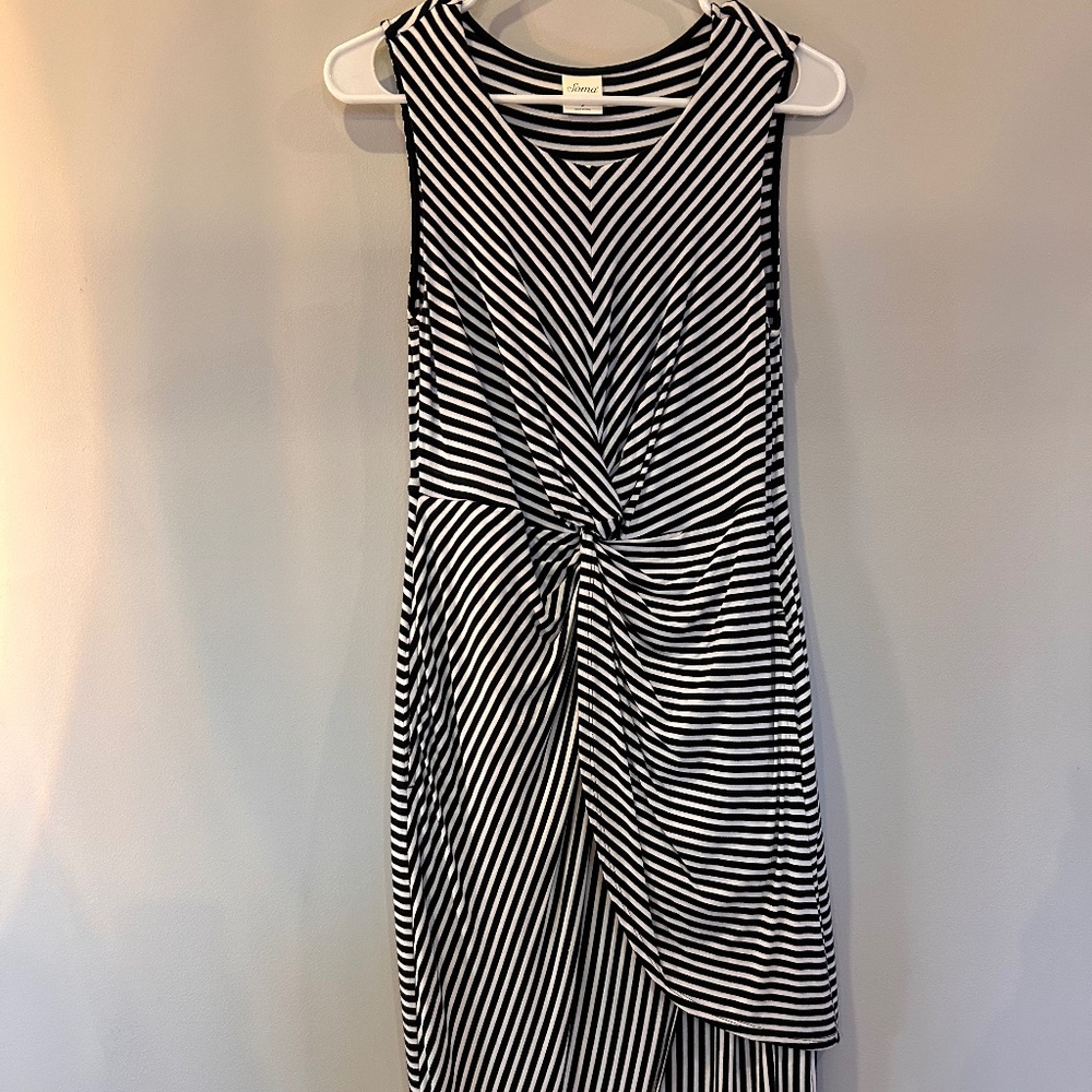 Soma Asymmetrical Faux-wrap tank dress